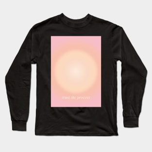 Positive Affirmation Pink Glow Aura Energy Long Sleeve T-Shirt